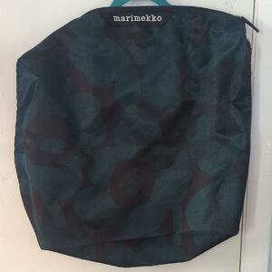 Marimekko Black and Teal Unikko Shoulder Bag NWT